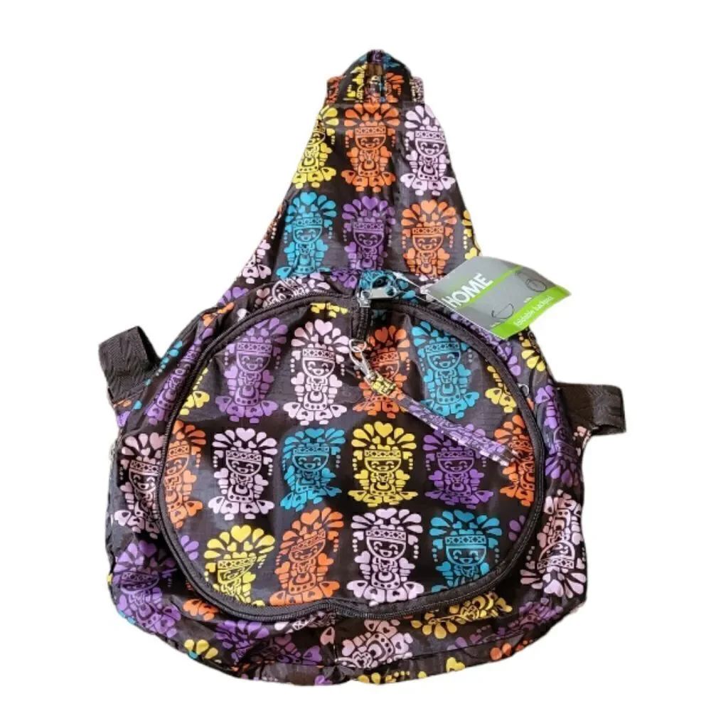 āColorfulĀ AztecāMenāPrintedāFoldableāSlingbackāBackpack,āNWT - Picture 2 of 7